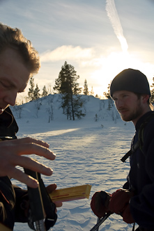 Snack time in -15 C, Rogen, Sweden.