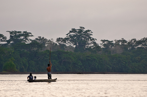 Sunday ride, Napo River, Ecuador.